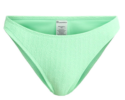 NO BOUNDARIES Bikini BOTTOM XL 16-18 Midori Green Crinkle Herringbone High Leg