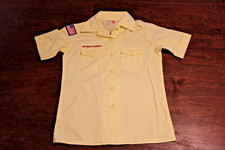 Boy Scouts of America BSA Women's Shirt Yellow Small Plain No Patches,
