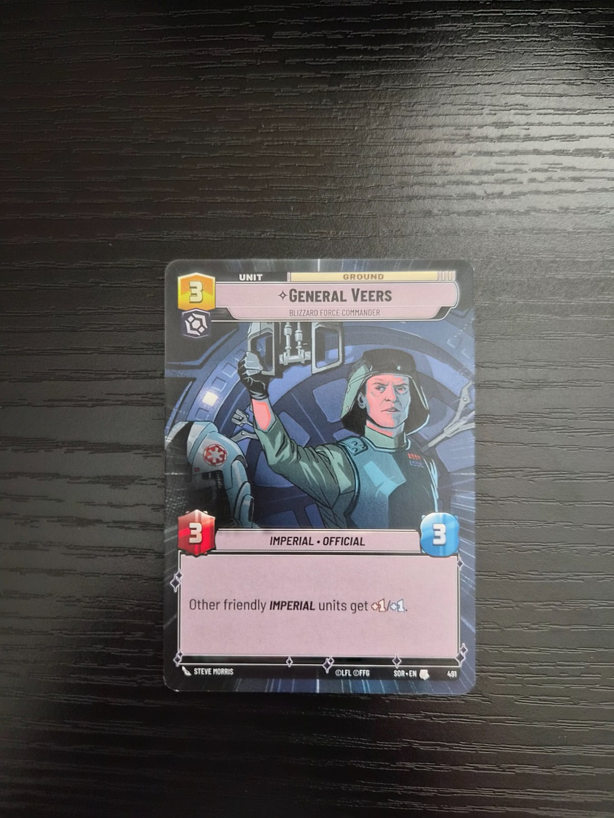 Star Wars Unlimited - General Veers - Blizzard Force Commander #491 - HYPERSPACE