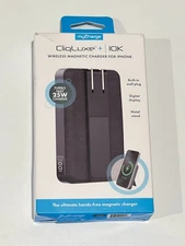 myCharge CliqLuxe+ 10000mAh Magnetic Wireless Portable Charger - Black