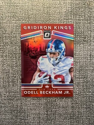 2017 Donruss Optic - Gridiron Kings Odell Beckham Jr. #7 Red Prizm /99 - Giants