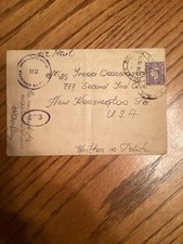 poland stamps cover poczta polowa to USA written in polish.1945