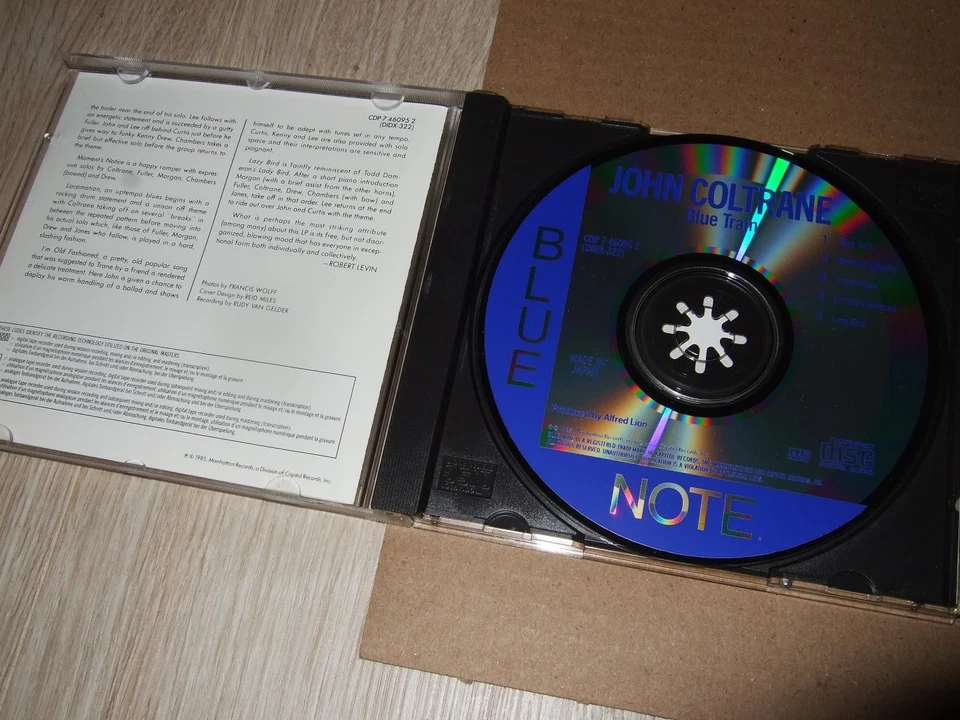 JOHN COLTRANE : BLUE TRAIN FIRST PRESS CD 1985 BLUE NOTE CDP 7460952 JAPAN - Bild 3 von 3
