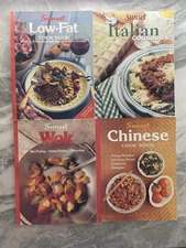 4 Sunset VTG Cookbooks Wok Chinese Italian Low-Fat PBK