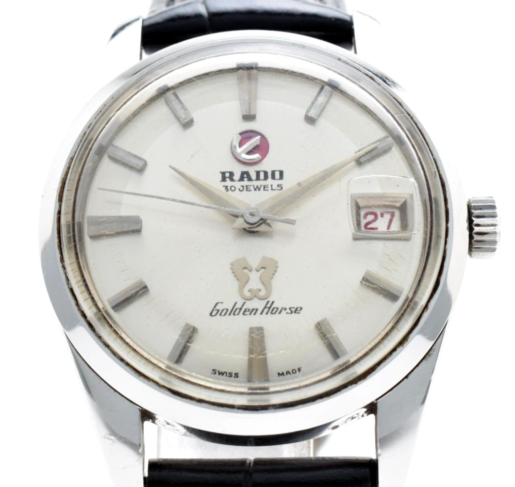 Vintage [EXC+5] RADO Golden Horse 11675/1 Silver Automatic Men's Watch JAPAN