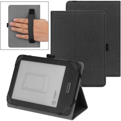 E-Reader Hülle 6 Zoll, Kobo, Kindle, Pocketbook, Tolino, Weichleder, Schwarz