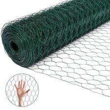 25M Welded Wire Mesh Aviary Fencing Fence Chicken Rabbit Garden Galvanised 0.76 per metre