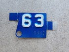 <!--F#f_0-->Original 1963 Alaska Aluminum License Tag Year Tab Single 63 AK Vintage Vehicle<!--F/-->