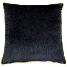 Riva Paoletti Meridian Faux Velvet Piped Cushion Cover Decorative Sofa Pillow UK