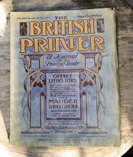 Antique British Printer Journal 1911 139 Advertising Art Nouveau Colour Plates 