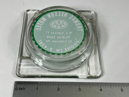 Thomas Nelson Motel Hotel Souvenir Ashtray Yorktown VA Virginia AAA HW 17 - Picture 2 of 7