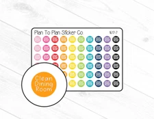 1617-7~~Clean Dining Room Dots Planner Stickers..