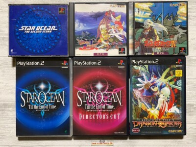 SONY PS 1 & 2 Star Ocean 2 & 3 & Breath Of Fire 3 4 5 III IV V Set aus Japan