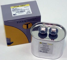 TitanPro TOCF15 HVAC Motor Run Oval Capacitor 15 MFD/UF 440/370 Volts