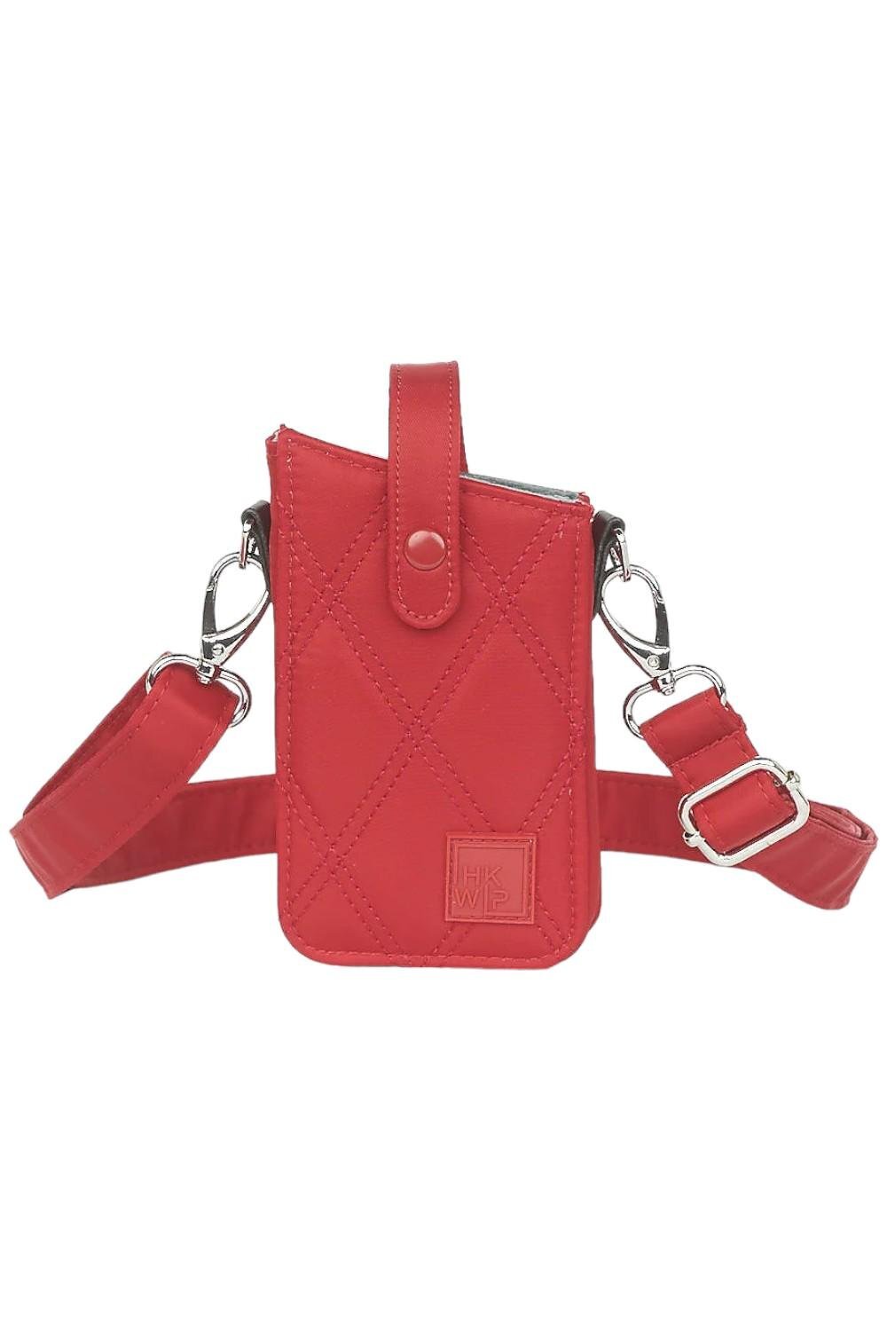 Мобильный телефон IHKWIP Call-Me-Later через плечо со слотами для RFID-карт бордового цвета