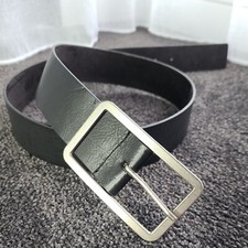 Women's stylish 37mm wide Belt Mat Black Size M 79.5-89.5 cm