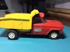 Vintage Tonka Red Yellow Dump Truck  Pressed Steel Toy 1960s 60s Dually