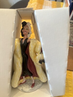 Schöne seltene Royal Doulton Disney 101 Dalmatiner Cruella De Vil DM1, verpackt 