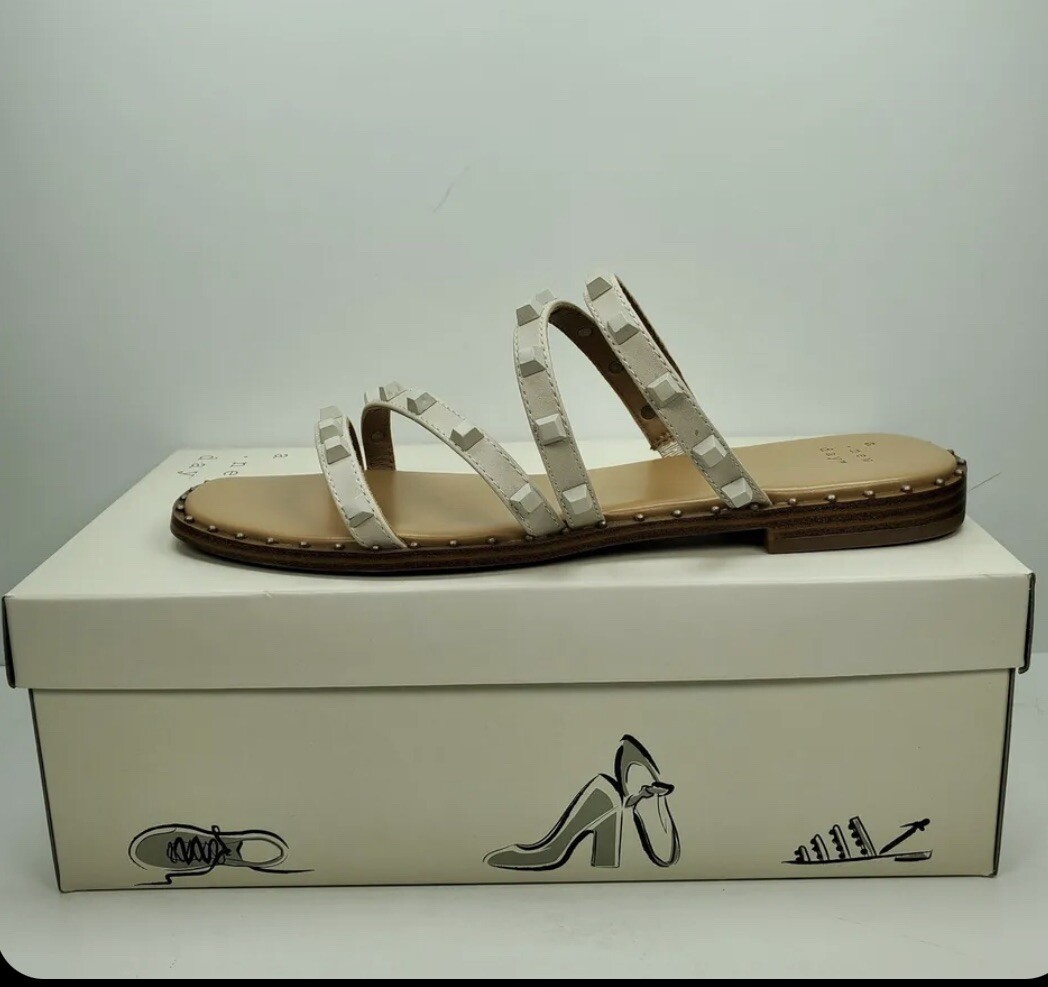 A New Day Studded Women's Hollis Embellished Slide Sandals Brown / Tan