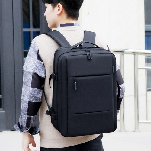 Mochila de viaje de negocios bolsa escuela gran capacidad USB portátil impermeable - Imagen 8 de 26