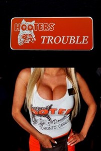 Hooters Uniform Trouble Name Tag Lingerie Xtra Dress Up Sexy Costume Showgirl