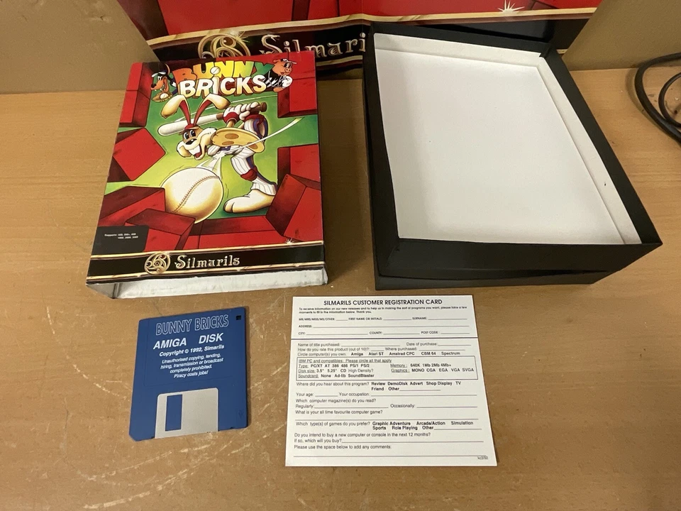 Bunny Bricks Amiga Commodore Spiel OVP Handbuch Disks Vintage - Bild 2 von 4