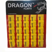 25 (6Pack) Dragon Flints For All Flint Lighters - 150 Flints total