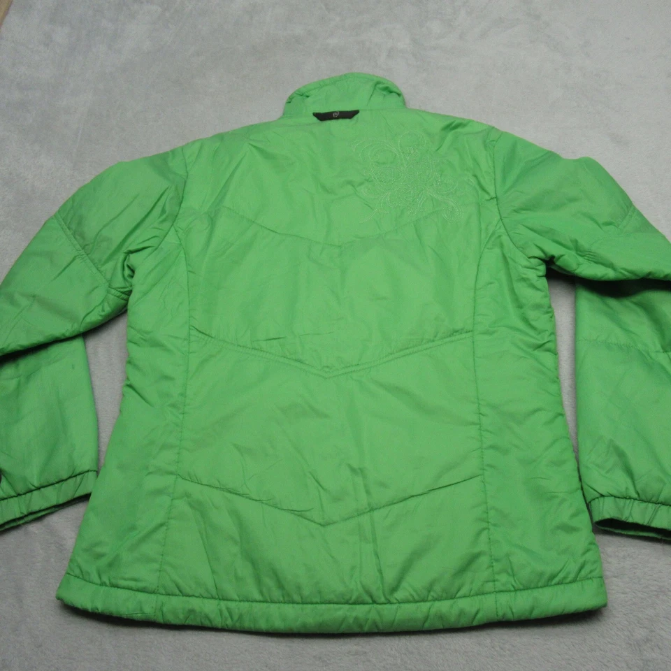 Columbia Jacket Womens Small Green Embroidered Interchange Insulated Puffer - Image 4 of 4