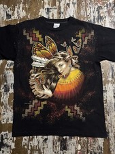 Vintage 90s American Thunder Native Butterfly Sz L Flawless Cond Single Stitch