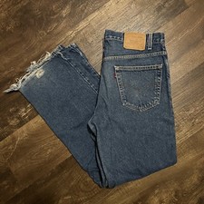 Vintage Levis 517 Bootcut Flared Dark Denim Jeans Size 36x31