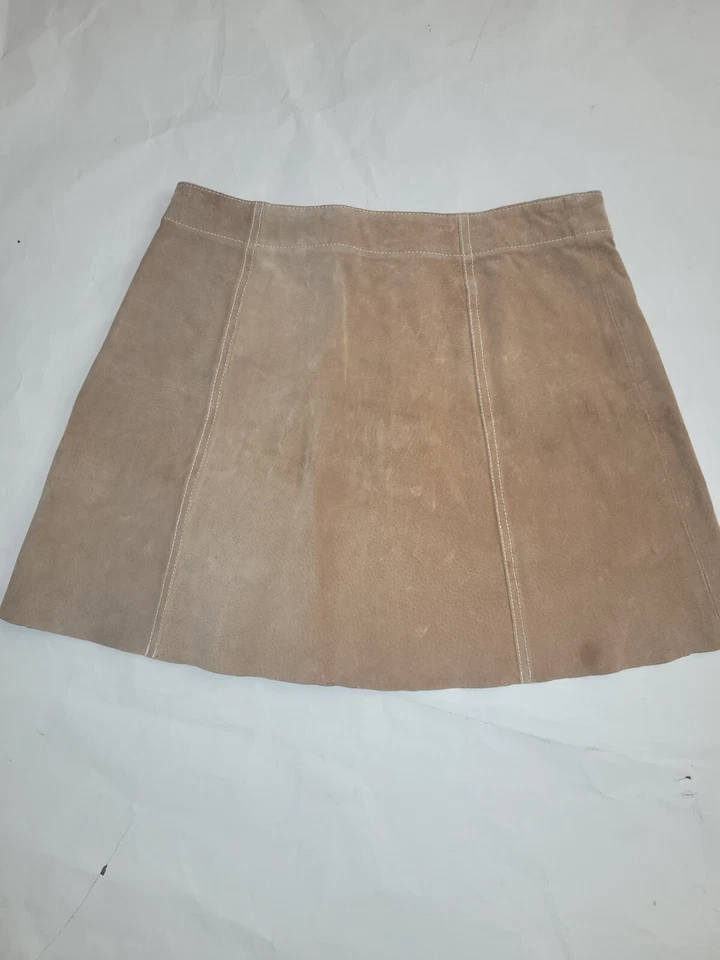 Wet Seal Leather/Suede Midi Skirt Size 9/28 - Image 4 of 4