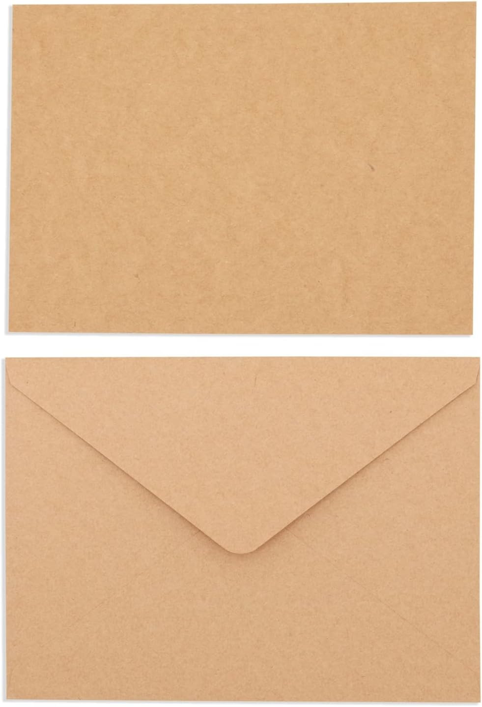 Best Paper Greetings 50 Pack Blank 5X7 Note Cards and Envelopes Set, Brown A7 No