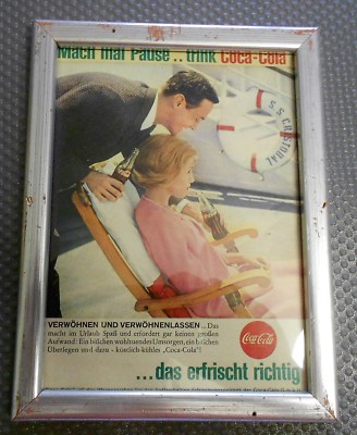 Coca - Cola alte Reklame im Bilderrahmen (409)