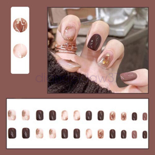 Press On Nails Glue Gel On False reusable Fake French Nail Tip Multicolor AU - Picture 48 of 57