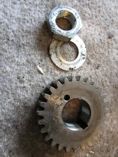 1972 Kawasaki S2 350 Engine pinion shaft primary gear nut lock