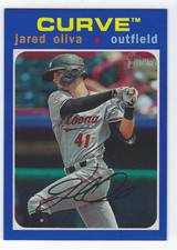 JARED OLIVA 2020 TOPPS HERITAGE MINOR LEAGUE BASEBALL BLUE PARLLEL /99