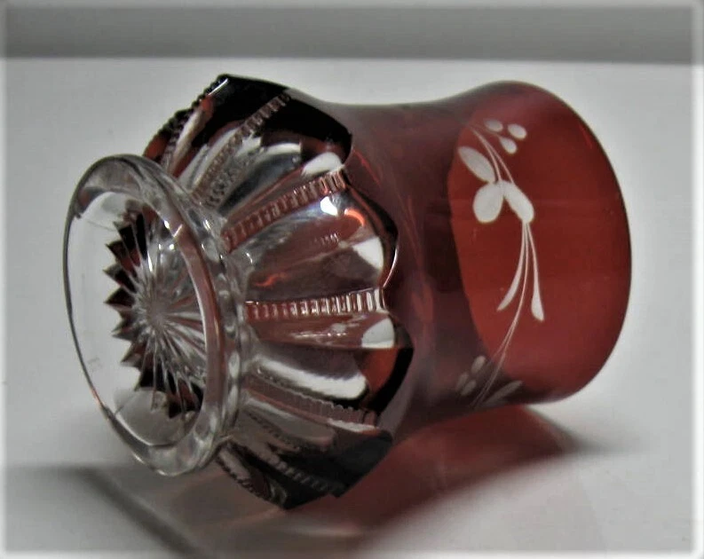 EAPG ***  ENGRAVED ZIPPER SLASH RUBY STAINED SPOONER BY DUNCAN GLASS..1890'S ERA - Image 4 of 4