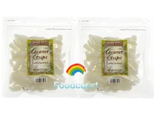 2 Packs Trader Joe's Dried Fruit Coconut Strips Lightly Sweetened 6 oz Each Pack