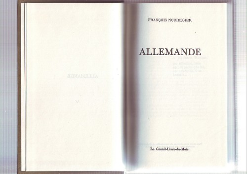 Allemande - Francois Nourissier - 1973 / - Picture 2 of 2