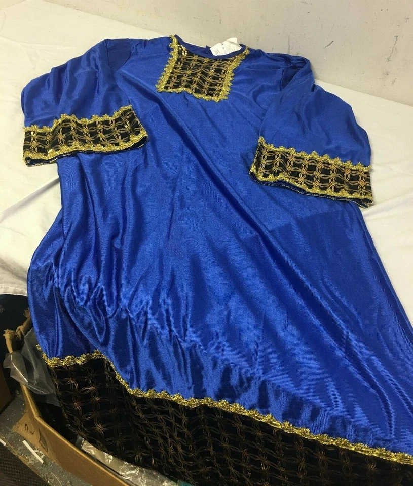 Disfraz de capa y vestido azul para niños grande 12-14 Foto 2 de 4