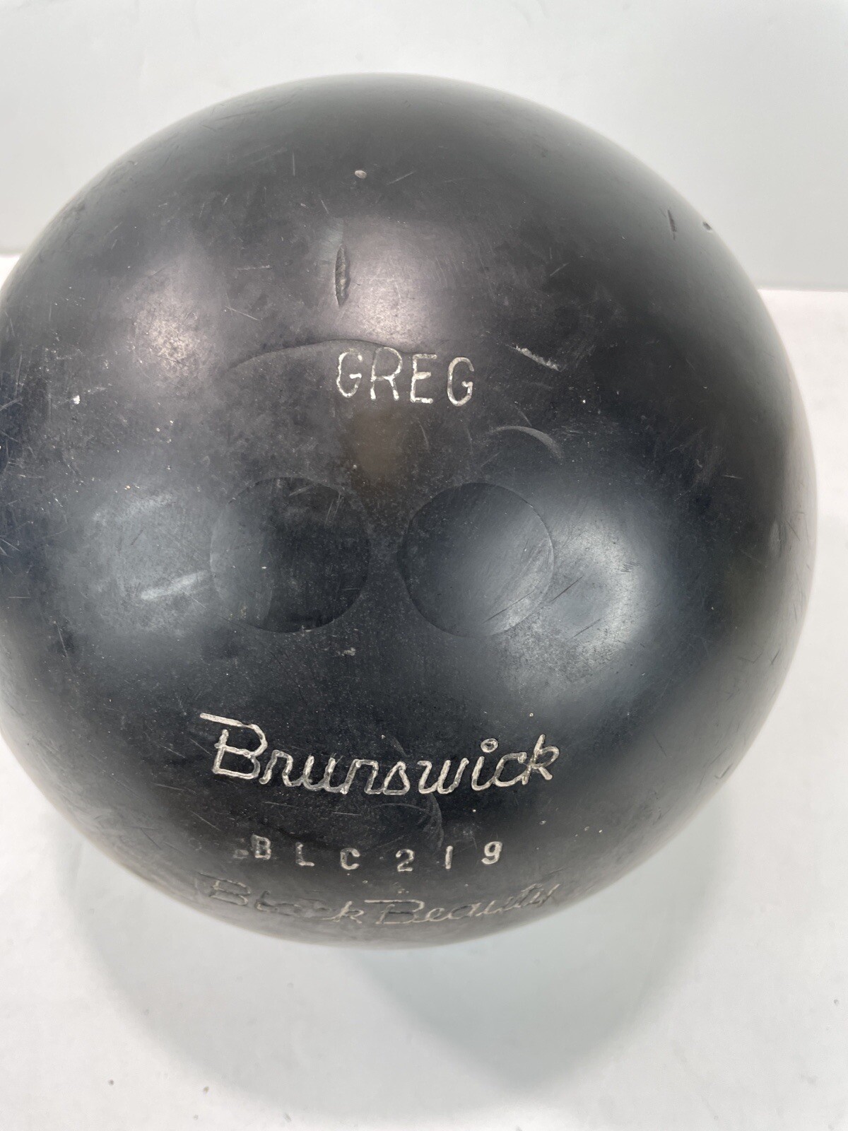 VTG PLUGGED BRUNSWICK BLACK BEAUTY 16lb Bowling Ball eBay