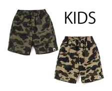 A BATHING APE BAPE KIDS 1ST CAMO ONE POINT BEACH SHORTS 1L80353003 bz