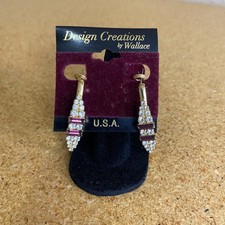 VTG Design Creations by Wallace Womens Earrings Drop Style Gold Toned Latch Back