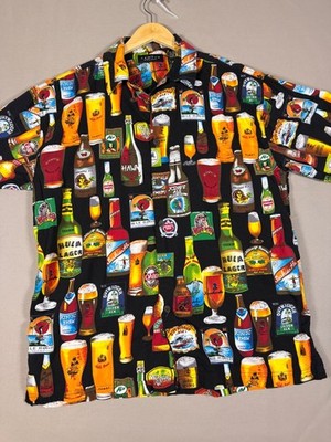 Cactus Black Label Shirt Mens Size XL Hawaiian Beer Lager A6- 0120