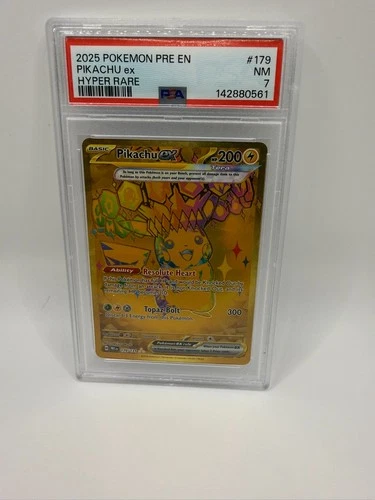 Pikachu ex 179/131 Hyper Rare Pokemon Prismatic Evolutions Holo - PSA 7