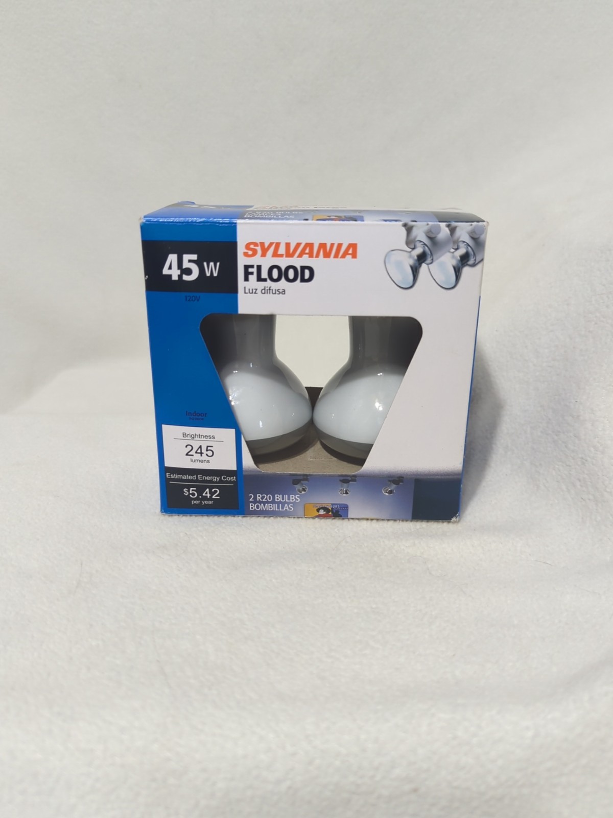 Sylvania R20 45 Watt Dimmable Indoor Flood Light Bulb 2 Pack