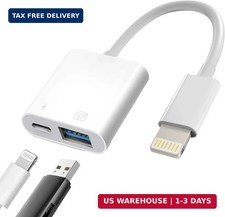 Apple MFi Certified Lightning to USB Camera Adapter with Charging Port for iPh