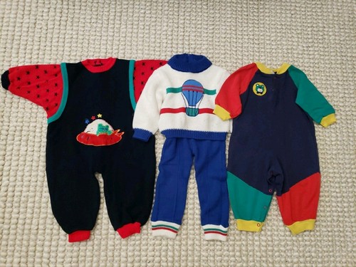 Vintage 90s McKids & other Baby 24 mos. Colorblock Winter Outfits Lot of 3