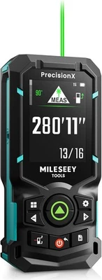MILESEEY S50 Green-Beam Laser Distance Measure - 400ft Laser Measure P2P, Side-L - Image 1 of 4