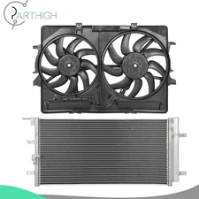 Radiator Condenser Cooling Fan & AC Condenser Car Electric For 2009-2016 Audi A4